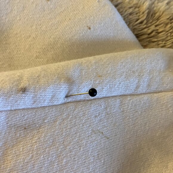 VTG TEMPLE University OWLS white sweatshirt (tag cut)  Sz L  womens pre-owned - Picture 8 of 12